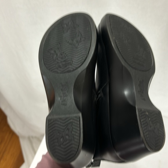 Alegria Eve Black Side Zip Leather  Ankle Boots Bootie Size 37 - Picture 12 of 13